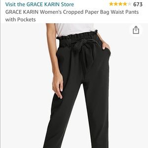 Grace Karin paper bag waist trousers. Sz L